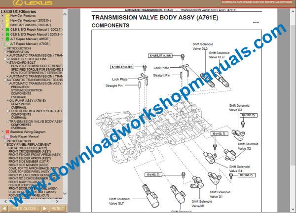 Lexus LS 430 repair manual